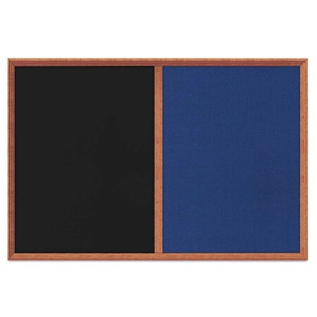 United Visual Products Enclosed Corkboard, 1 Door, 60"x36", 4" Fra, UV3424-WHITE-BLACK UV3424-WHITE-BLACK